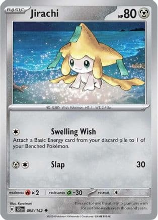 Jirachi 098- SV07 Stellar Crown Reverse Holofoil