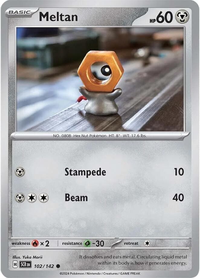 Meltan 102/142 - SV07 Stellar Crown Reverse Holofoil