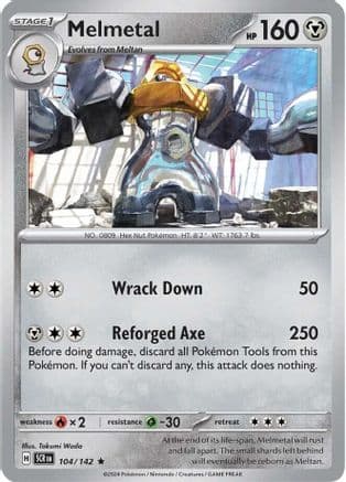 Melmetal 104- SV07 Stellar Crown Reverse Holofoil