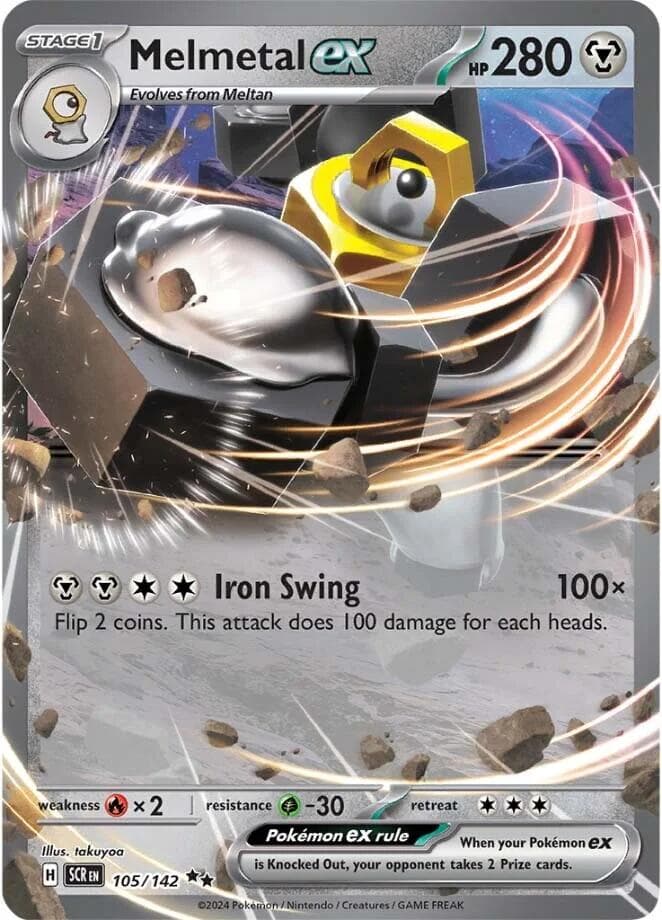 Melmetal ex 105- SV07 Stellar Crown Holofoil