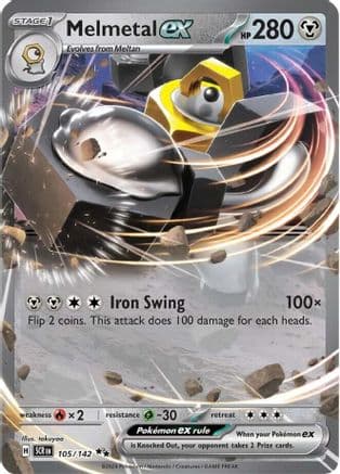 Melmetal ex 105- SV07 Stellar Crown Holofoil