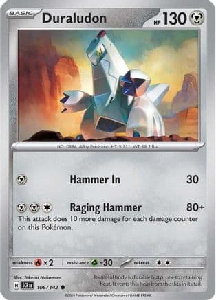 Duraludon 106- SV07 Stellar Crown Reverse Holofoil