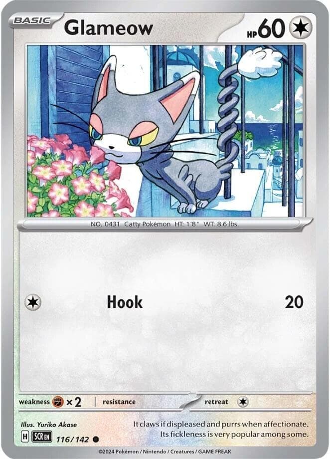Glameow 116- SV07 Stellar Crown Reverse Holofoil