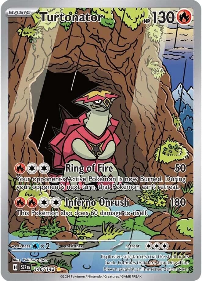 Turtonator 146/142  - Holofoil SV07 Stellar Crown - Illustration Rare