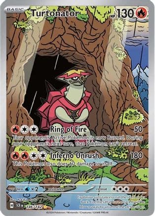 Turtonator 146/142  - Holofoil SV07 Stellar Crown - Illustration Rare
