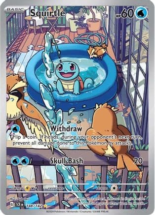 Squirtle 148- SV07 Stellar Crown Holofoil