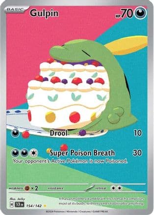 Gulpin 154/142 - SV07 Stellar Crown Holofoil