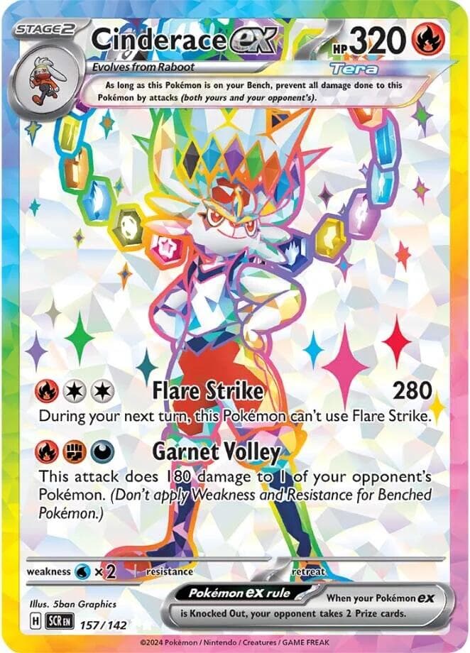 Cinderace ex 157/142 - SV07 Stellar Crown Holofoil