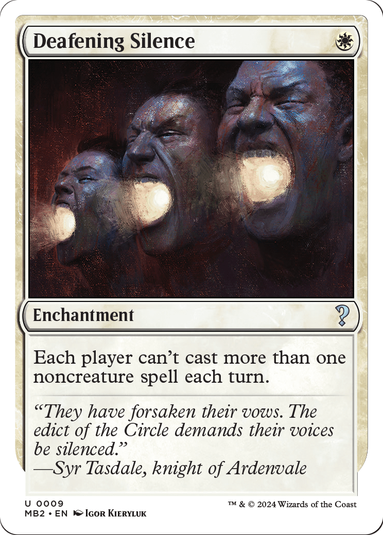 Deafening Silence (White Border) [Mystery Booster 2]