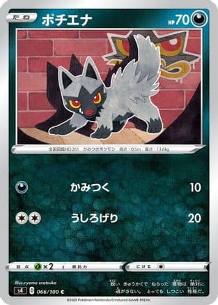 Poochyena (066/100) (Japanese) - S4 Amazing Volt Tackle