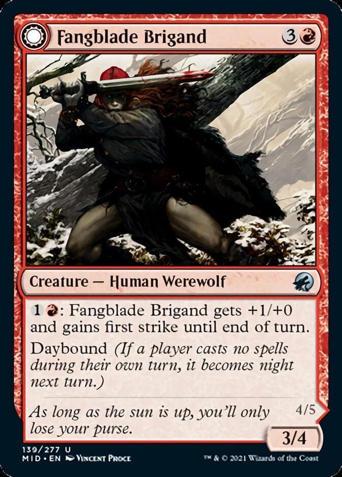 Fangblade Brigand // Fangblade Eviscerator [Innistrad: Midnight Hunt] Foil