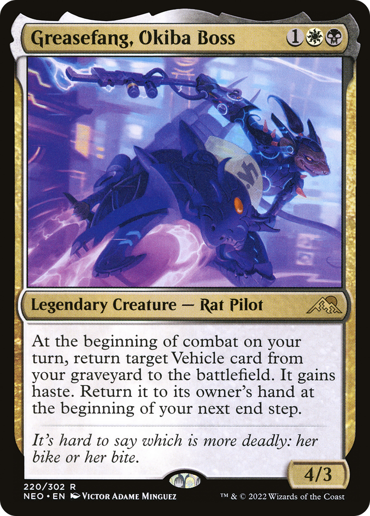 Greasefang, Okiba Boss [Kamigawa: Neon Dynasty] Foil