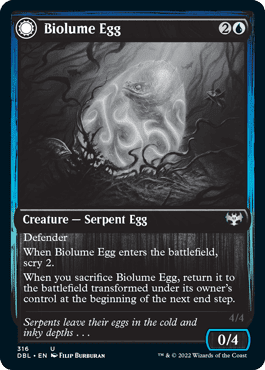 Biolume Egg // Biolume Serpent [Innistrad: Double Feature] Foil