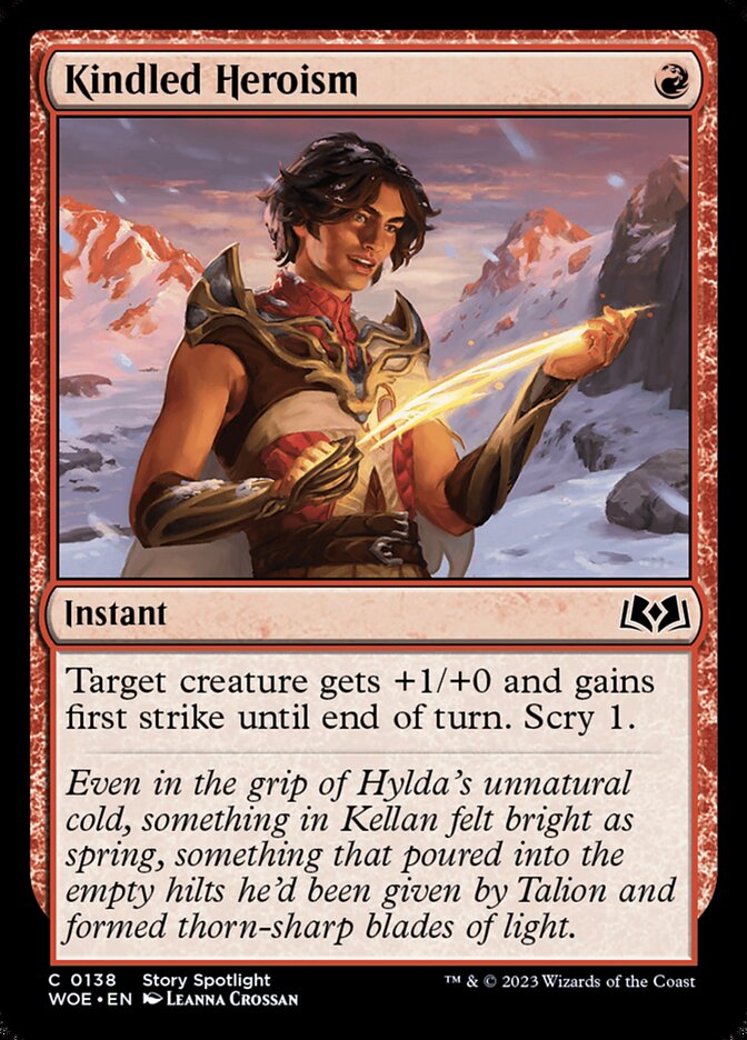 Kindled Heroism 138/276 (Wilds of Eldraine) 