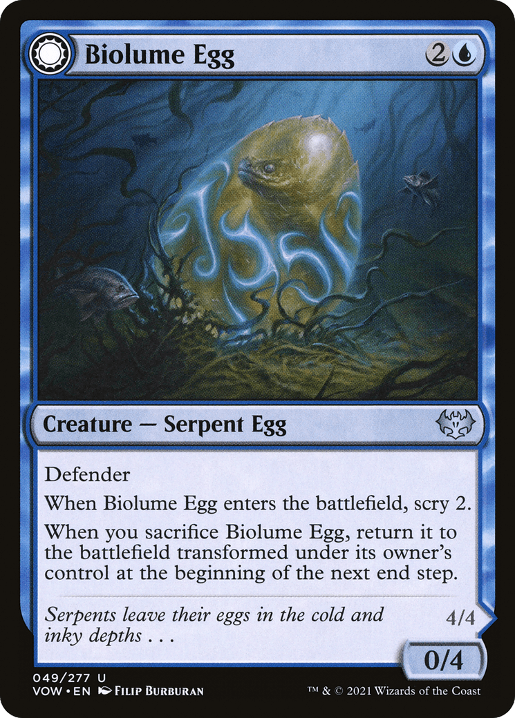 Biolume Egg // Biolume Serpent [Innistrad: Crimson Vow] Foil