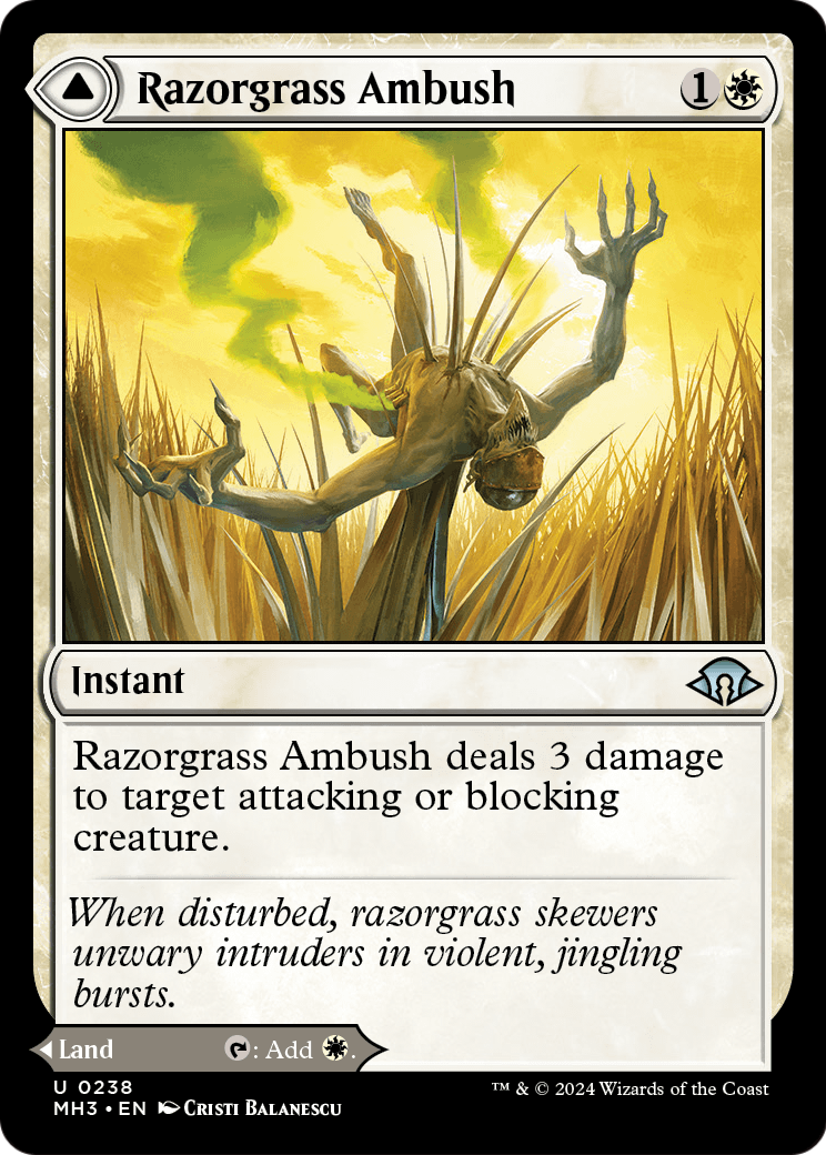 Razorgrass Ambush // Razorgrass Field [Modern Horizons 3] Foil