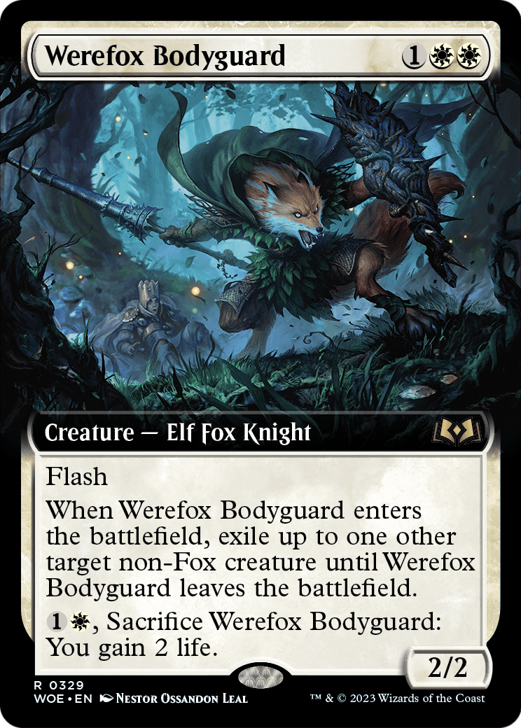 Werefox Bodyguard (Extended Art) [Wilds of Eldraine] Foil