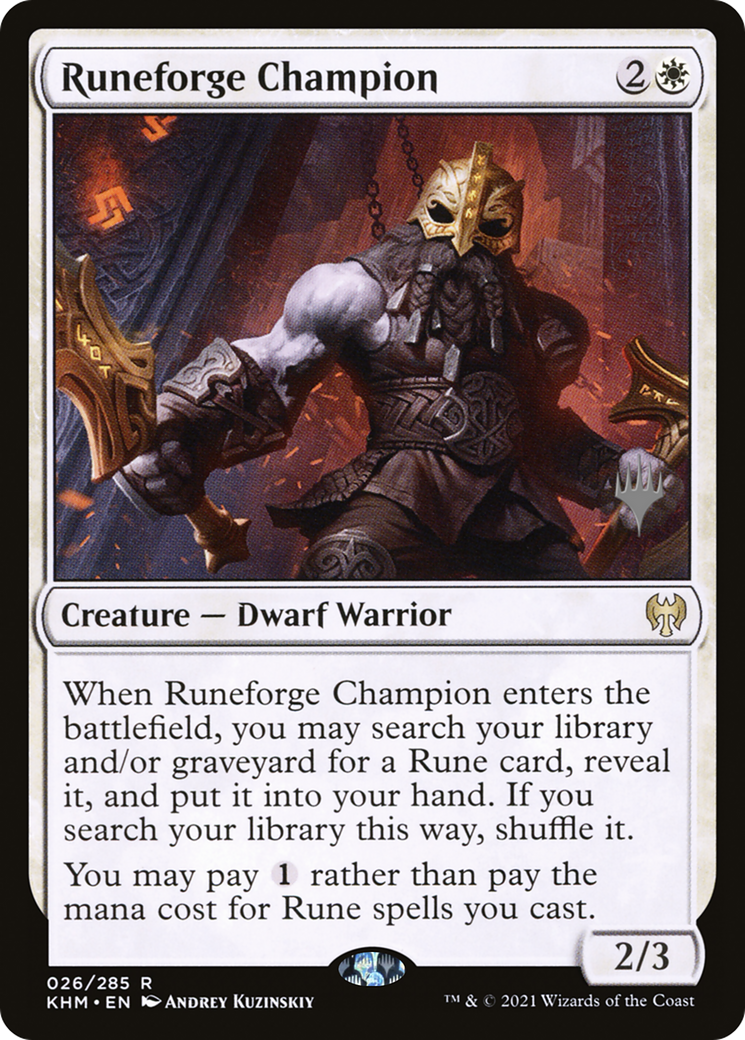 Runeforge Champion (Promo Pack) [Kaldheim Promos] Foil