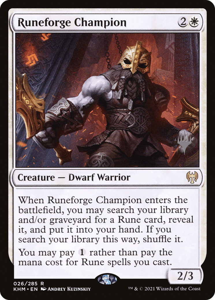 Runeforge Champion (Promo Pack) [Kaldheim Promos] Foil