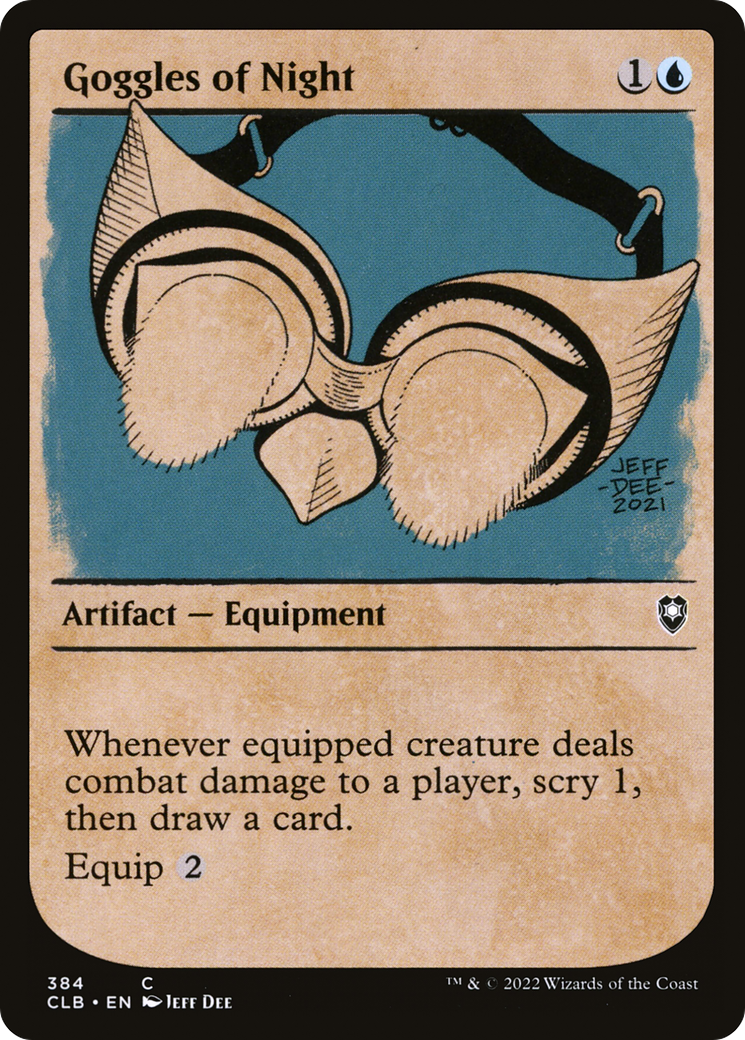 Goggles of Night (Showcase) [Commander Legends: Battle for Baldur's Gate] Foil
