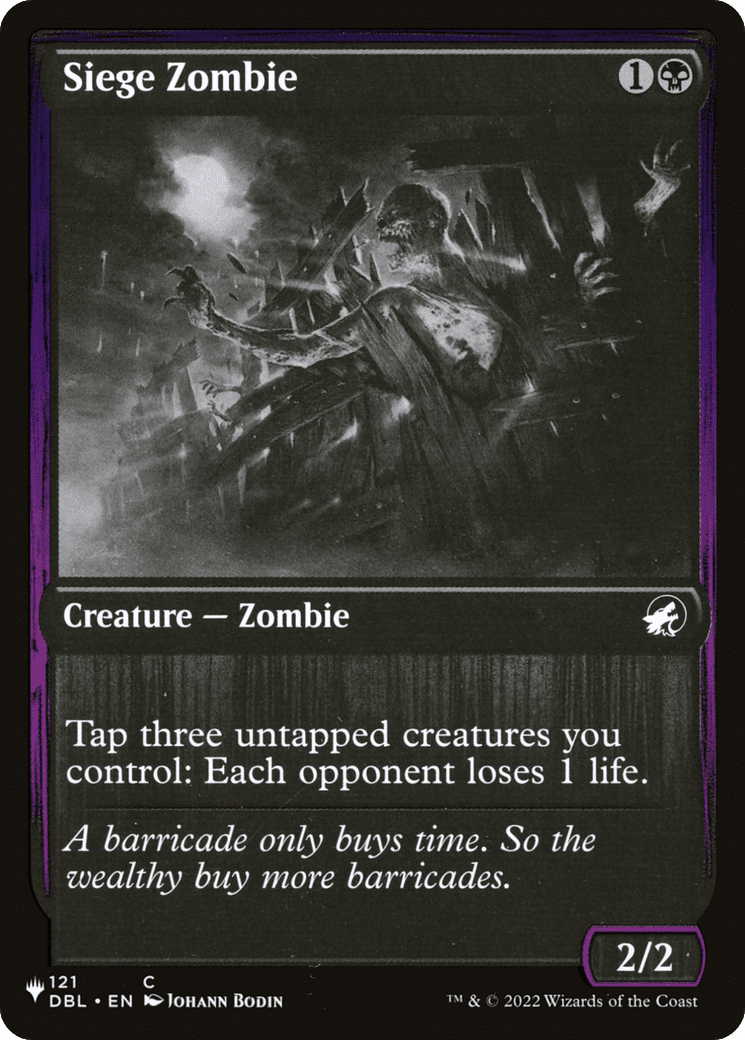 Siege Zombie |  (DBL-121) [The List]