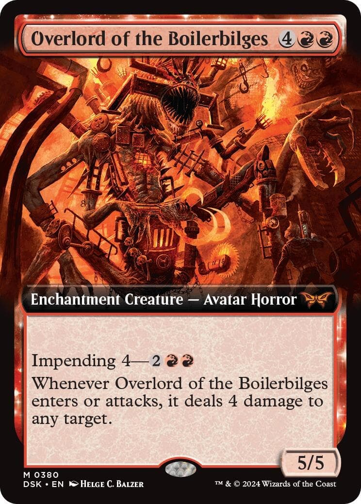 Overlord of the Boilerbilges (Extended Art) [Duskmourn: House of Horror] Foil