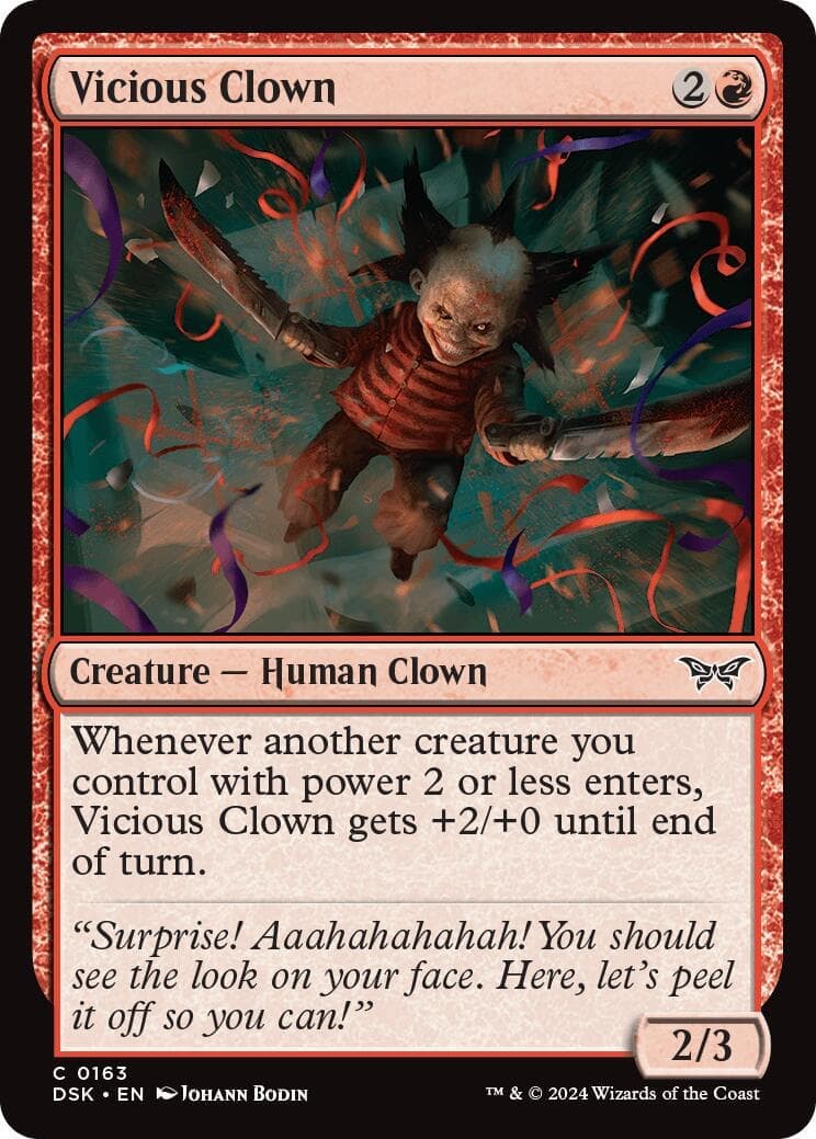 Vicious Clown [Duskmourn: House of Horror] Foil
