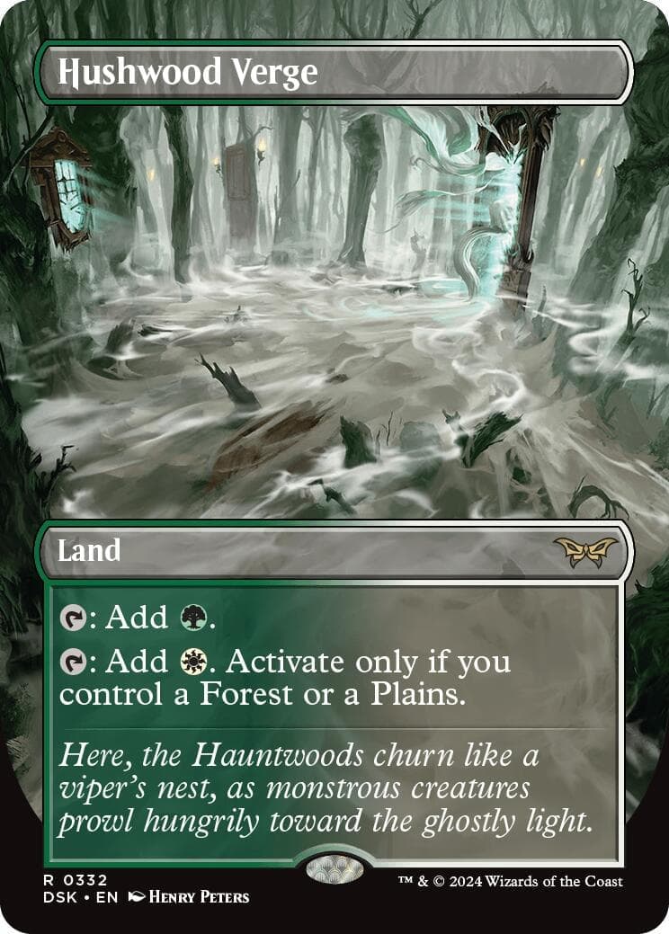Hushwood Verge (Borderless) [Duskmourn: House of Horror] Foil