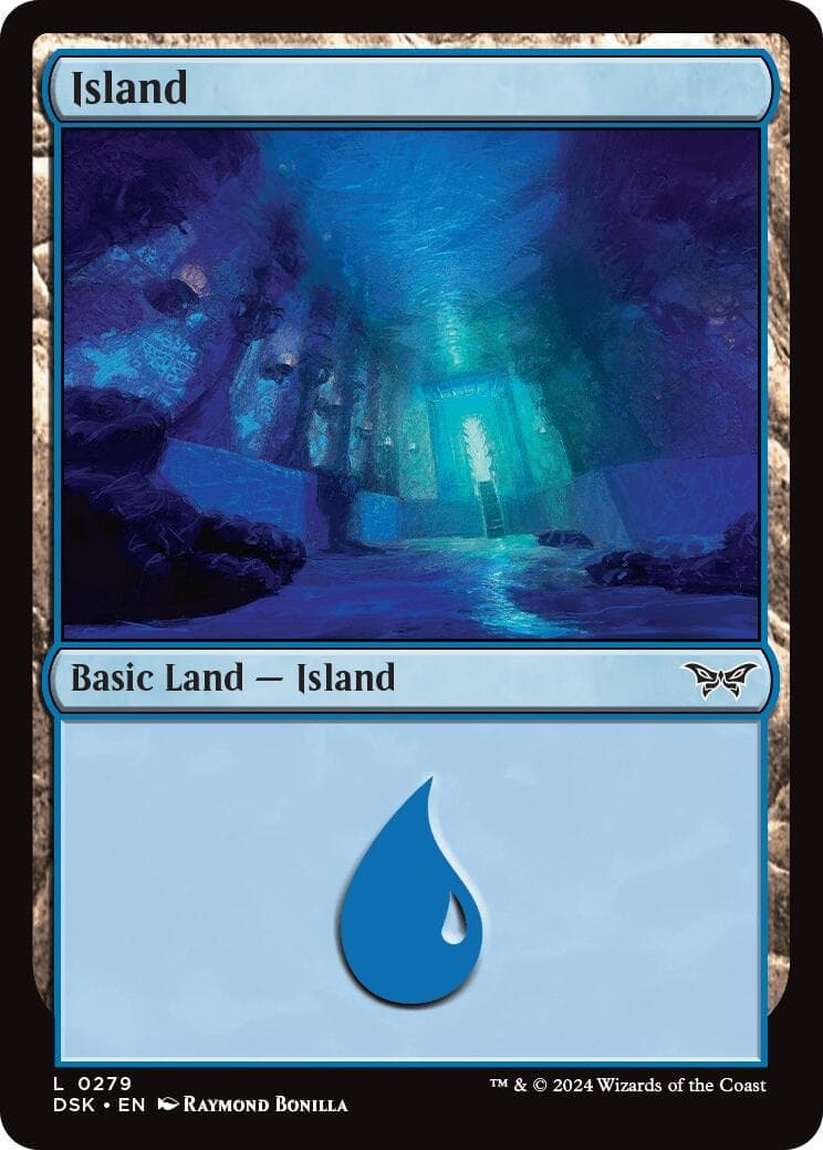 Island (0279) [Duskmourn: House of Horror] Foil