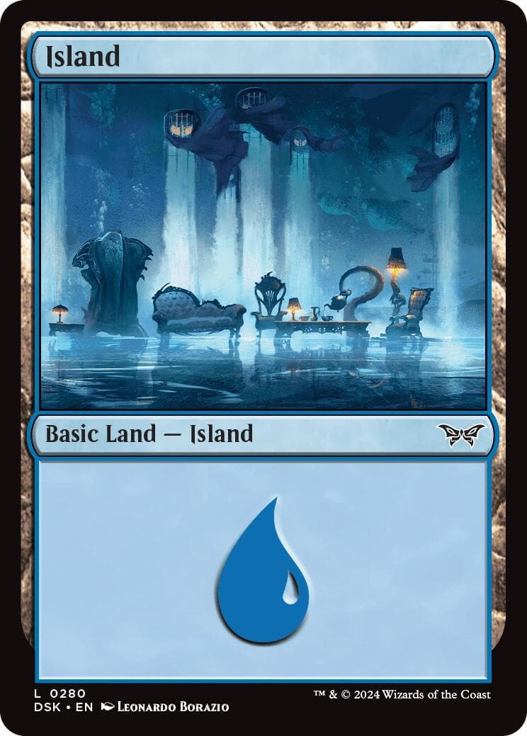 Island (0280) [Duskmourn: House of Horror] Foil