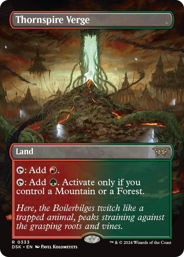 Thornspire Verge (Borderless) [Duskmourn: House of Horror] Foil