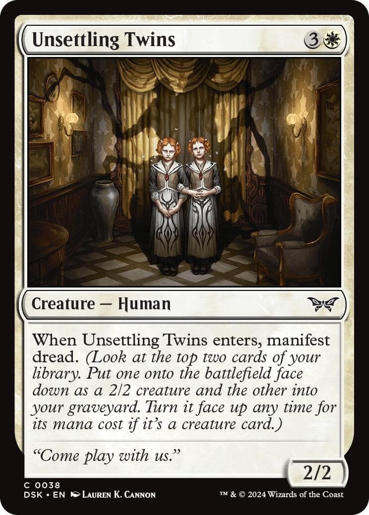 Unsettling Twins [Duskmourn: House of Horror] Foil