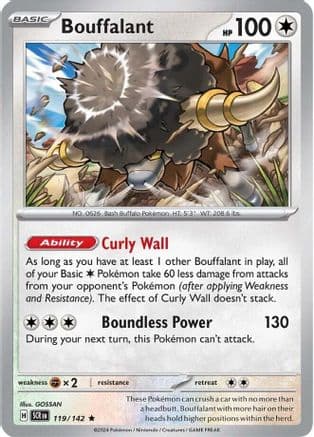Bouffalant 119/142  Deck Exclusives - Rare