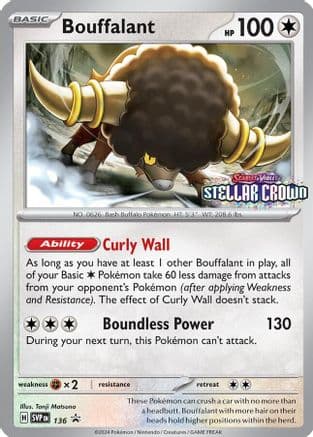 Bouffalant 136- SV Scarlet & Violet Promo Cards Holofoil