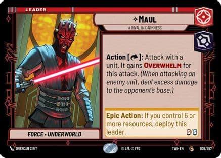 Maul - A Rival in Darkness |  (009/257)  [Twilight of the Republic]
