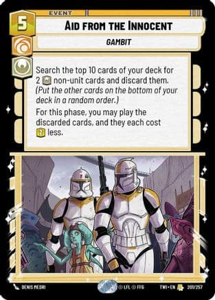 Aid from the Innocent | Foil (201/257)  [Twilight of the Republic]