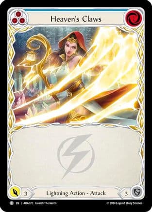 Heaven's Claws (Blue) (ARA020) - Blitz Deck: Rosetta - Aurora