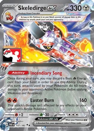 Skeledirge ex 137- Prize Pack Series Cards Holofoil
