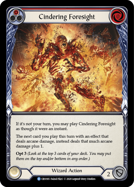 Cindering Foresight (Red) [CRU165] (Crucible of War)  1st Edition Normal