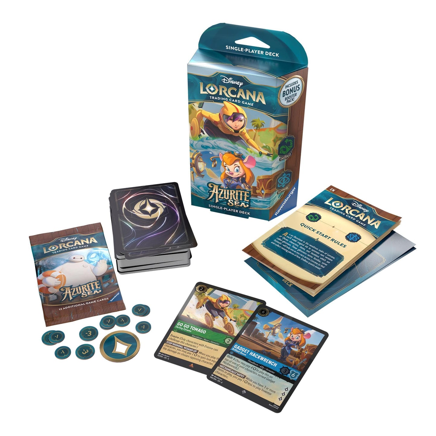 Disney Lorcana | Azurite Sea | Starter Deck - Emerald & Sapphire