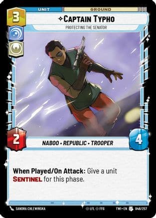 Captain Typho - Protecting the Senator | Foil (046/257)  [Twilight of the Republic]