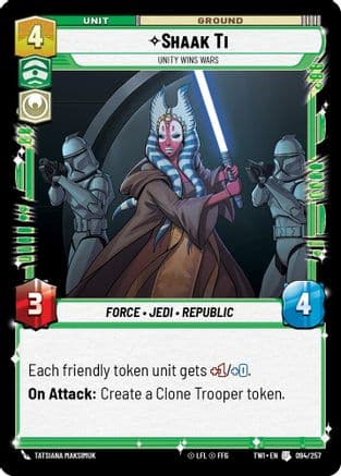 Shaak Ti - Unity Wins Wars | Foil (094/257)  [Twilight of the Republic]