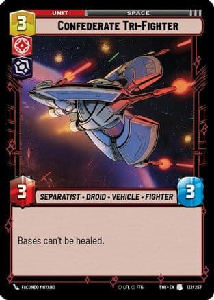 Confederate Tri-Fighter | Foil (132/257)  [Twilight of the Republic]