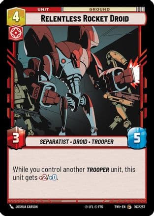 Relentless Rocket Droid | Foil (163/257)  [Twilight of the Republic]