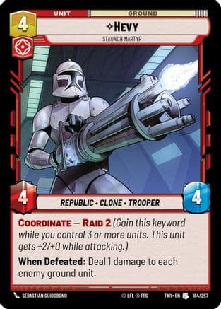 Hevy - Staunch Martyr | Foil (164/257)  [Twilight of the Republic]