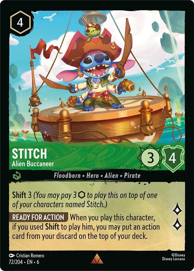 Stitch - Alien Buccaneer (72/204) [Azurite Sea] Cold Foil