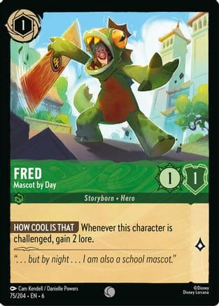 Fred - Mascot by Day (75/204) [Azurite Sea] Cold Foil