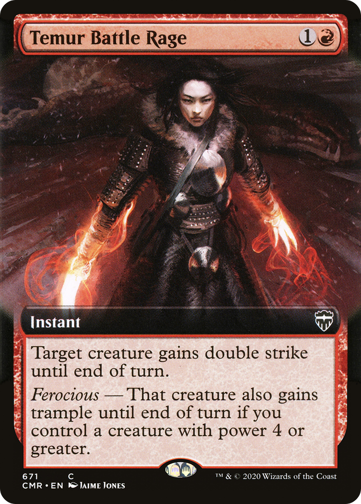 Temur Battle Rage (Extended Art) [Commander Legends] Foil