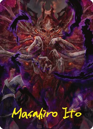 Damnation Art Card (Gold-Stamped Signature) |  (053) [Art Series: Duskmourn: House of Horror]