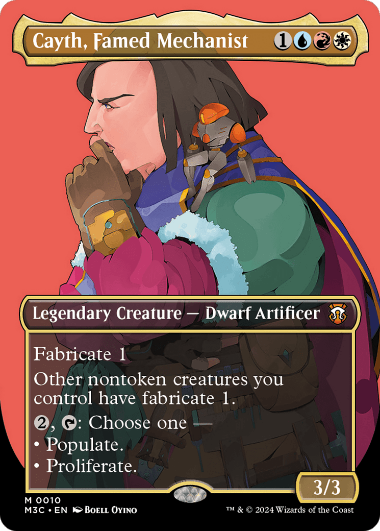 Cayth, Famed Mechanist (Borderless) [Modern Horizons 3 Commander] Foil